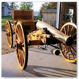 Hope Brass Napoleon cast in 1863 with 50in Wood Cannon Wheels