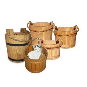 Handmade Wood Buckets, Wood Butter Churns