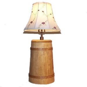 Handmade Wood Butter Churn Lamp