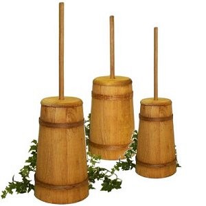 Decorative Wood Butter Churns